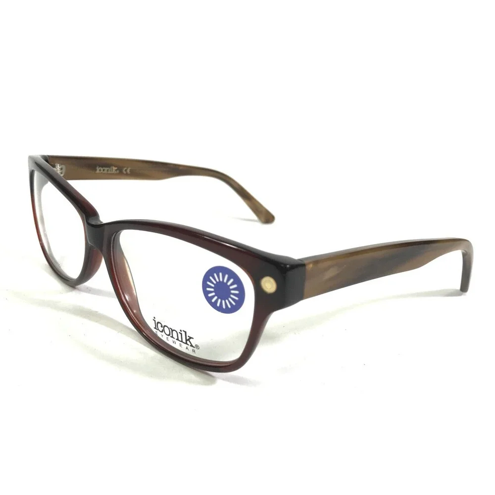 Iconik Eyeglasses Frames Blair C01 Brown Tortoise Cat Eye Full Rim 54-14-140